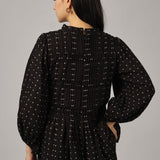 Claudia Blouse in Black Polka Dot
