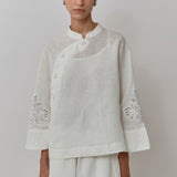 Narumi Linen Tunic in Porcelain
