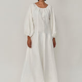 Solstice Linen Dress in White