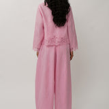 Sculptor Linen Pants in Flamingo