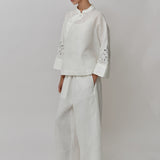 Narumi Linen Tunic in Porcelain