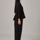 Sunday Barrel Pants in Black Polka Dot