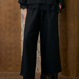 Salon Linen Trousers in Noir