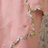 Serene Ramie Kurung Set with Selendang in Carnation