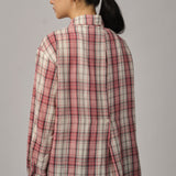 Statement Button-Back Shirt in Red