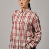 Statement Button-Back Shirt in Red