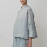 Narumi Linen Tunic in Powder Blue
