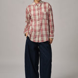 Statement Button-Back Shirt in Red