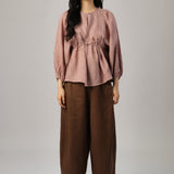 Sculptor Linen Pants in Chocolate