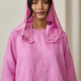 Khalisa Linen Short Head Piece in Fuchsia