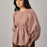 Big Day Linen Gingham Blouse in Shortcake