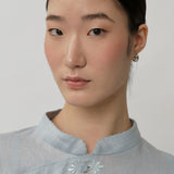 Narumi Linen Tunic in Powder Blue