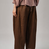 Sculptor Linen Pants in Chocolate