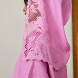 Khalisa Linen Short Head Piece in Fuchsia