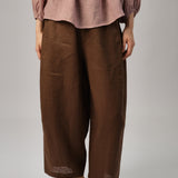 Sculptor Linen Pants in Chocolate