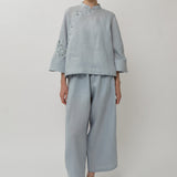 Sculptor Linen Pants in Powder Blue