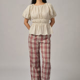 Avenue Pants in Red Plaid