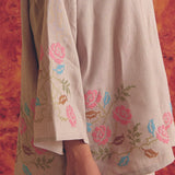 Reina Cross-Stitch Kedah Set in Blush Pink