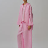 Friday Linen Shirt in Strawberry Milk