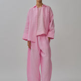 Friday Linen Shirt in Strawberry Milk