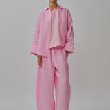 Sculptor Linen Pants in Strawberry Milk