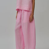 Sculptor Linen Pants in Strawberry Milk