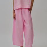 Sculptor Linen Pants in Strawberry Milk