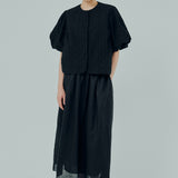 Galleria Broderie Bubble Blouse in Black