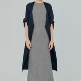 Midtown Linen Bias Dress in Black Gingham