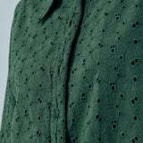 Galleria Broderie Shirt in Emerald