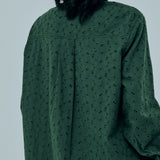 Galleria Broderie Shirt in Emerald