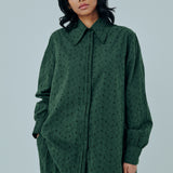 Galleria Broderie Shirt in Emerald