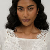 Colette 2-Piece Linen Blouse in Porcelain