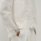 Narumi Pleated Linen Trousers in Porcelain