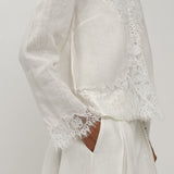 Colette 2-Piece Linen Blouse in Porcelain