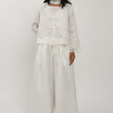 Narumi Pleated Linen Trousers in Porcelain