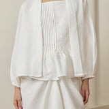 Asha 2-Piece Linen Blouse in Porcelain