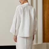 Asha 2-Piece Linen Blouse in Porcelain