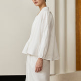 Asha 2-Piece Linen Blouse in Porcelain