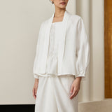 Asha 2-Piece Linen Blouse in Porcelain
