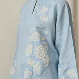 Eloise Linen Kedah Set in Sky