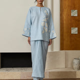 Eloise Linen Kedah Set in Sky