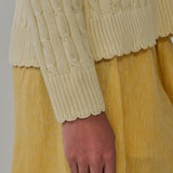 Bridget Chunky Cable-Knit Jumper in Butter