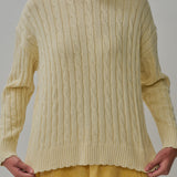 Bridget Chunky Cable-Knit Jumper in Butter