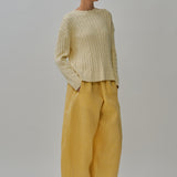 Bridget Chunky Cable-Knit Jumper in Butter