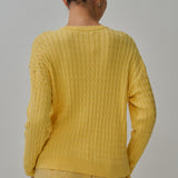 Iris Cable-Knit Cardigan in Mango