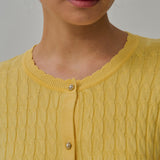 Iris Cable-Knit Cardigan in Mango