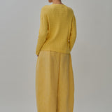 Iris Cable-Knit Cardigan in Mango