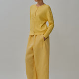Iris Cable-Knit Cardigan in Mango