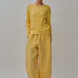 Iris Cable-Knit Cardigan in Mango